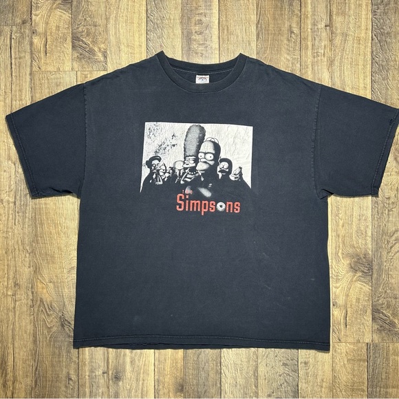 The Simpsons Sopranos Parody 2001 Vintage Men's Graphic T Shirt Size 2XL 2000s - Picture 1 of 6